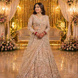 Ivory Ember Lehenga