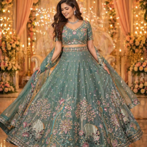 Emerald Rangriti Lehenga